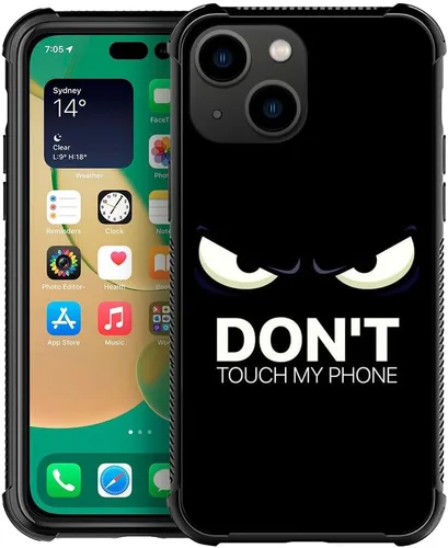 Vista 34 de ZHEGAILIAN Funda compatible con iPhone 14, funda de munición AK 47, parte trasera de vidrio templado+funda protectora de TPU de silicona suave