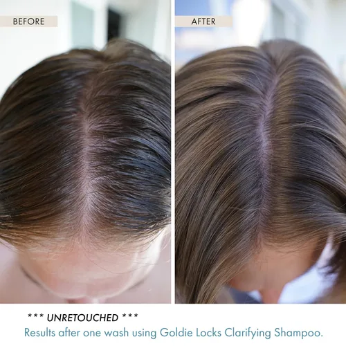 Vista 5 de Goldie Locks Champú clarificante, desintoxicante de limpieza profunda sin sulfatos para el cuero cabelludo y el cabello, elimina la acumulación