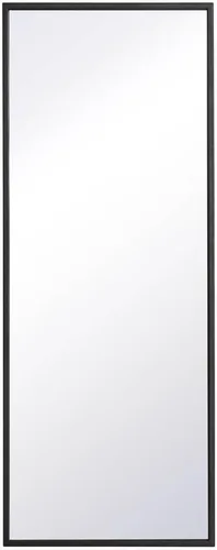 Vista 19 de Elegant Decor Monet - Espejo rectangular con marco de metal (60 x 18 pulgadas), color negro