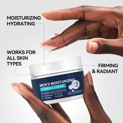 Vista 4 de Crema reafirmante facial para hombre, hidratante facial antiarrugas con colágeno, retinol, crema facial antienvejecimiento para tensar la piel