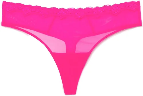 Vista 7 de Smart & Sexy Panty tanga de malla con ribete de encaje para mujer, paquete de 2
