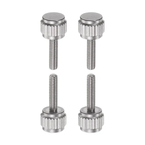 Vista 9 de HARFINGTON 4 pinzas Vernier tornillos de bloqueo M2x4mm cabeza plana redonda moleteada pulgar perilla pernos