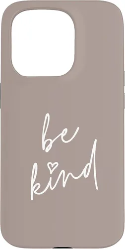 Vista 14 de Be Kind - Funda para iPhone 17, diseño de frase inspiradora positiva (marrón topo)