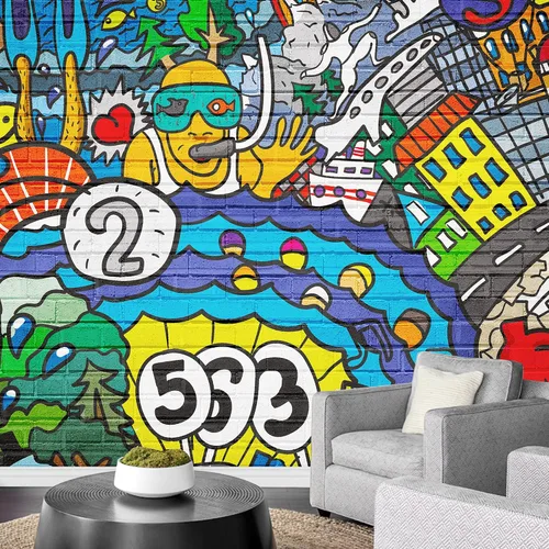 Vista 49 de wall26 - Pintura de arte abstracto marrón y beige - Mural de pared extraíble Papel pintado autoadhesivo grande - 66x96 pulgadas