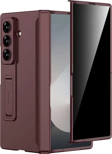 Vista 12 de Miimall Funda para Samsung Galaxy Z Fold 5 con protector de pantalla de privacidad, soporte ajustable integrado y protección magnética de bisagra