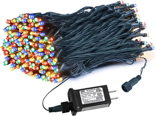 Vista 12 de weillsnow Luces de Halloween Moradas y Naranjas, 200 LED 66 Pies con Enchufe Luces de Cadena de Halloween Impermeables, 8 Modos con Memoria