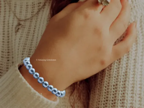 Vista 882 de Amazing Gemstone Crystal Bracelet for Women Men's Gifts - Protection Healing Crystal Bracelet - 8mm Gemstone Beaded Stretchable Bracelet Pulseras