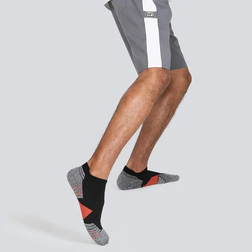 Vista 5 de WANDER Calcetines deportivos para correr para hombre, 7 pares de calcetines gruesos acolchados para hombre, calcetines deportivos de corte bajo
