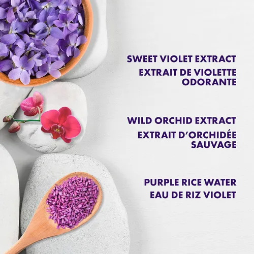 Vista 3 de SheaMoisture - Champú para el cuidado del color y el agua de arroz morado para cabello dañado, 13.5 onzas líquidas