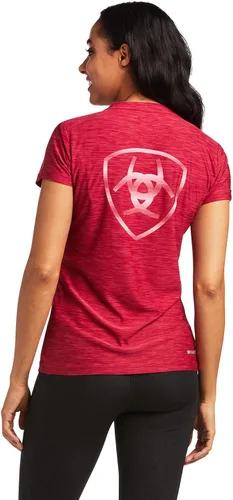 Vista 2 de ARIAT Women's WMS Laguna Logo Ss Bslyr Red Bud