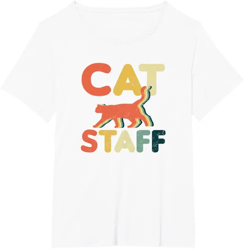 Vista 61 de Cat Servant Design Vintage Retro Staff Gift T-Shirt for Men Women