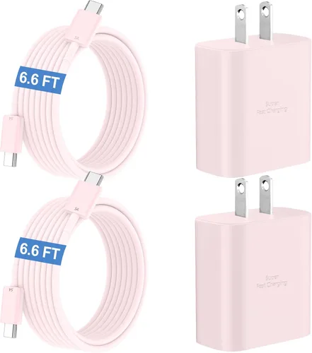 Vista 16 de Cargador súper rápido USB C de 45 W para teléfono Android tipo C, bloque de carga rápida con cable de 5 pies para Samsung Galaxy S26/S26