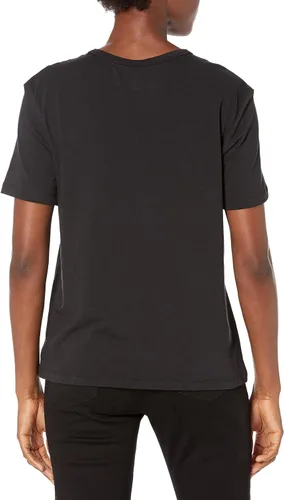 Vista 2 de Calvin Klein Camiseta moderna de algodón con cuello redondo y manga corta para mujer