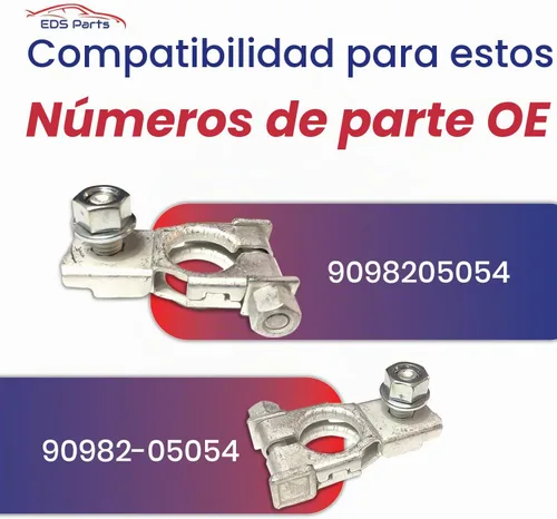 Vista 2 de EDS Nuevo OEM 9098205054 90982-05054 Terminal positivo de batería con tuerca (1 paquete)