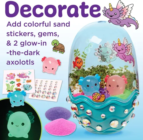 Vista 5 de Creativity for Kids Mini Garden Axolotl Terrarium, Grow & Create (a partir de 6 años)