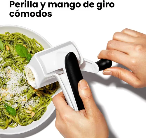 Vista 6 de OXO Good Grips Rallador rotativo, Color blanco