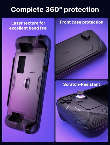Vista 8 de JSAUX PC0104 ModCase para Steam Deck + PC0102 Steam Deck Case con Kickstand