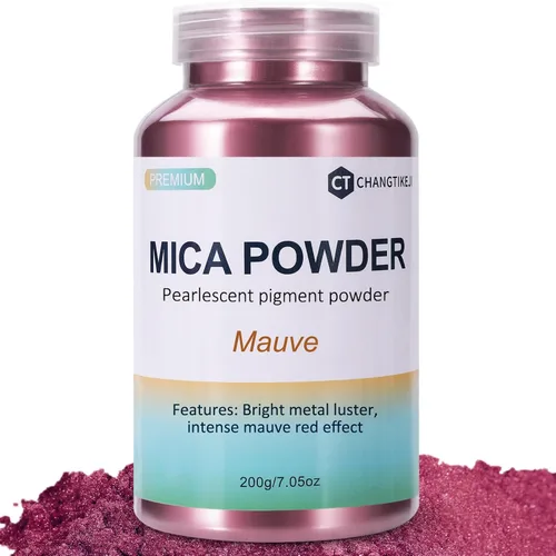 Vista 45 de CHANGTIKEJI Polvo de Mica, 24 Colores - 10g/Botella de Polvo de Pigmento Natural para Resina Epoxy, Fabricación de Jabón, Velas, Brillo de Labios