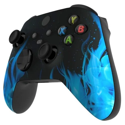 Vista 3 de Wireless Controller for Microsoft Xbox Series XS & Xbox One - Custom Soft Touch Feel - Custom Xbox Series XS Controller (Blue Fire)