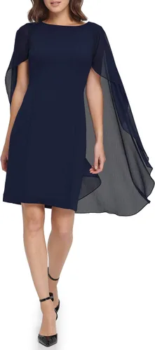 Vista 6 de DKNY Vestido de capa de crepé para mujer