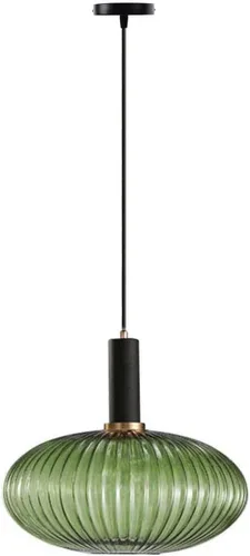 Vista 10 de Lámpara colgante negra y pantalla de luz a rayas de vidrio, iluminación colgante moderna para isla de cocina, casa de campo, luces colgantes
