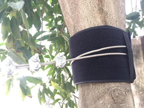 Vista 5 de Protectores de árbol para Zip Line y Slacklines, 59 pulgadas de largo, juego de dos