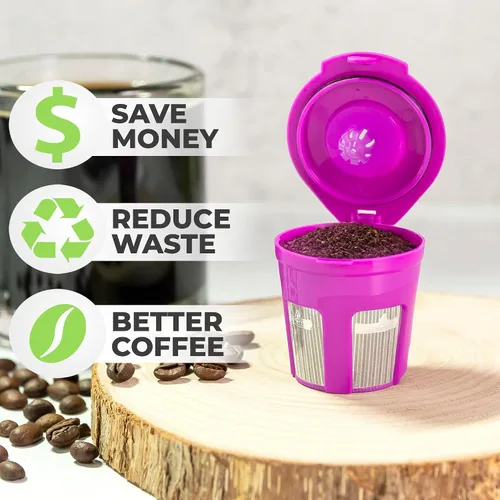 Vista 2 de Perfect Pod Cafe Fill Deluxe 1-Stream reutilizable K Cup - Compatible con Keurig 1.0 2.0 Plus K-Duo K-Mini K-Select K-Compact K-Elite y cafeteras