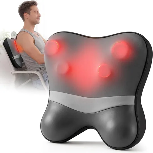 Vista 10 de CooCoCo Masajeador Shiatsu de Espalda con Calor, Elegible para FSA, Masajeador de Espalda Baja para Alivio del Dolor de Tejido Profundo, Masaje