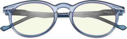 Vista 10 de CessBlu Gafas de computadora para mujer, redondas, ovaladas, con filtro de luz azul, lentes de lectura para mujer