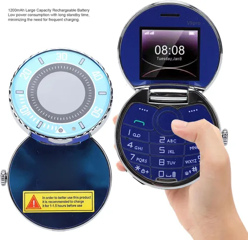 Vista 3 de Teléfono celular, pantalla dual de 1.77 pulgadas, doble tarjeta en espera, botones grandes, sonido claro, MP3, FM, Bluetooth, teléfono móvil