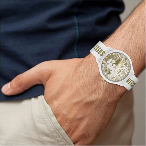 Vista 4 de Versus Versace Domus Collection Reloj para hombre con correa de silicona ajustable deportiva