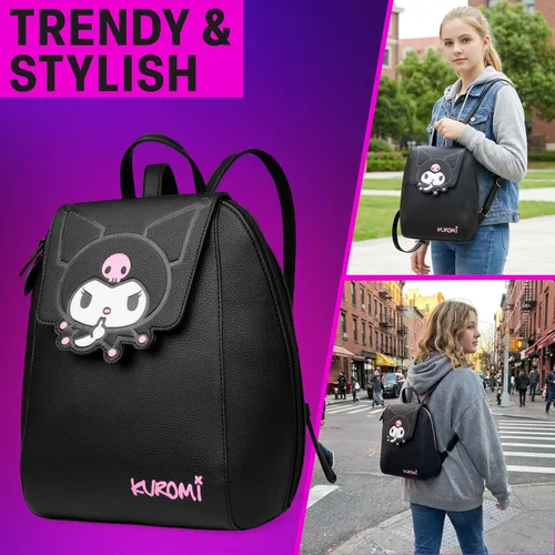 Vista 3 de Mochila Get Trend para Mujeres, Adolescentes, Mini Mochila de Cuero PU, Pequeña Bolsa de Viaje para Escuela, Trabajo, Uso Diario, Regalos