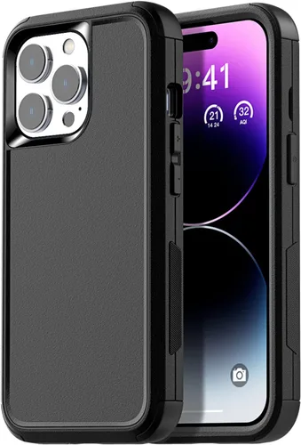 Vista 22 de AICase Funda para iPhone 14 Pro Max (6.7") con Protector de Pantalla de Vidrio, Protección contra Caídas de Servicio Pesado, Cuerpo Completo