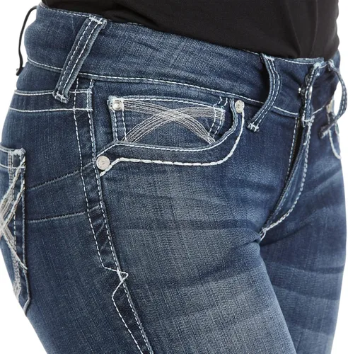 Vista 3 de ARIAT R.e.a.l. - Jeans elásticos de tiro medio para mujer
