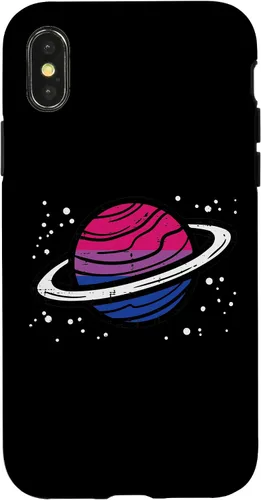 Vista 5 de iPhone 16 Bisexual Planet Saturn Bi Pride Flag Lgbtq Men Women Kids Case