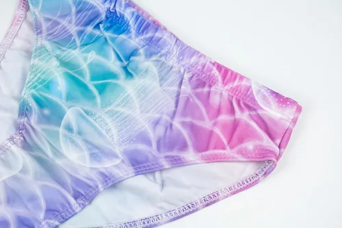 Vista 3 de DNFUN Colas de sirena para nadar para niñas, traje de baño de sirena con monoaleta