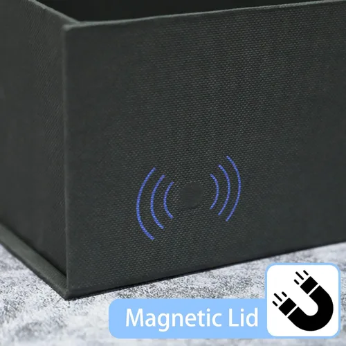 Vista 4 de LIFELUM Caja de regalo de 13.5 x 10 x 4 pulgadas, caja de regalo grande con tapas magnéticas, cajas de regalo negras para regalos de graduación
