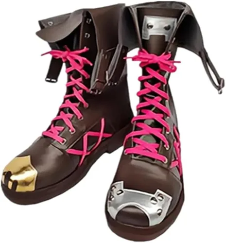 Vista 3 de Juego de cosplay para Arcane Jinx Botas cortas Mujer Zapatos de Halloween
