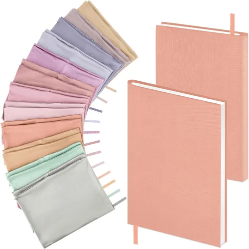 Vista 10 de PerKoop 12 fundas gigantes para libros, de tela elástica, protector de libros escolares, reutilizable, lavable, protector para la mayoría de libros