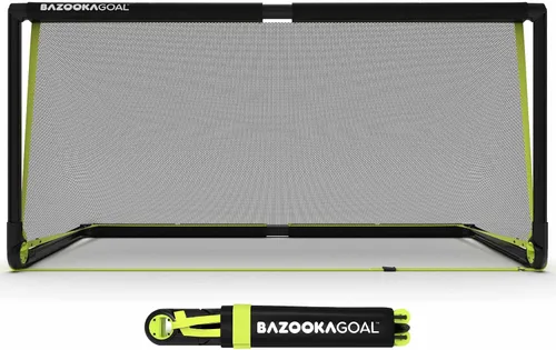 Vista 9 de BazookaGoal Portería desplegable de marco sólido original, mini portería de fútbol plegable para niños y adultos, poste de portería portátil, fácil
