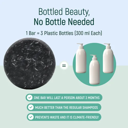 Vista 6 de Barra de champú de agua de proteína de arroz sólido con jabón para el cabello con efecto acondicionador - Barras de champú para cabello con todos