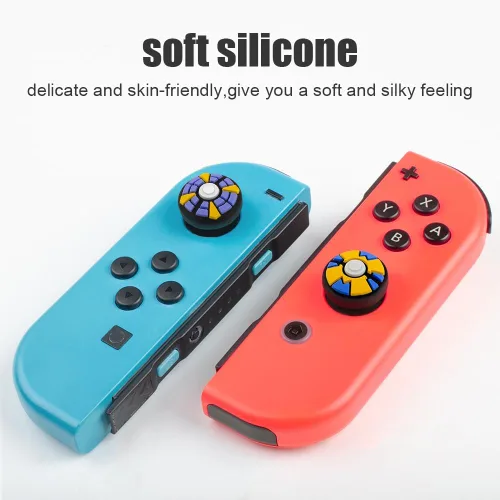 Vista 2 de Switch Joycon - Tapas de agarre para pulgar, funda de silicona suave compatible con Nintendo SwitchOLEDSwitch Lite, cubiertas de botón de agarre