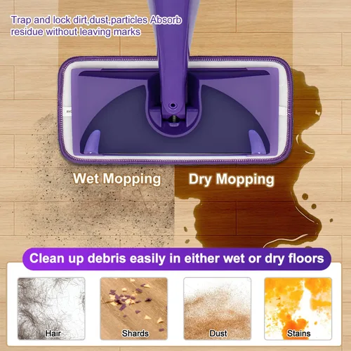 Vista 8 de Almohadillas catiónicas actualizadas e innovadoras para Swiffer Wet Jet y la mayoría de trapeadores de velcro de 10, 11 y 12 pulgadas, reemplazo