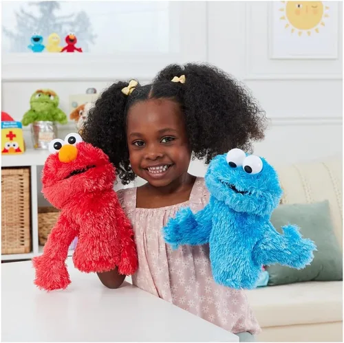 Vista 5 de Barrio Sésamo Marioneta, Cookie Monster, 11 pulgadas, Azul