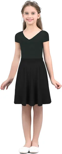 Vista 4 de Faldas plisadas vintage para niñas grandes, ropa de ballet para bailar, uso diario casual