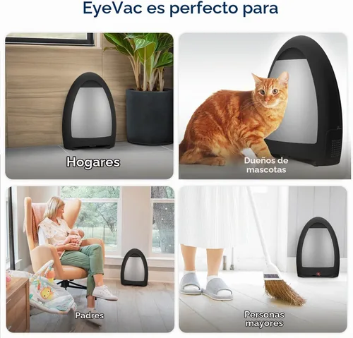 Vista 5 de EyeVac Aspiradora de aproximación sin contacto para el hogar con recogedor automático - Ideal para barrer pelo de mascotas, comida y suciedad