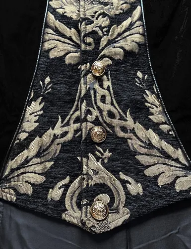 Vista 5 de Chaqueta steampunk medieval para hombre, abrigo gótico victoriano
