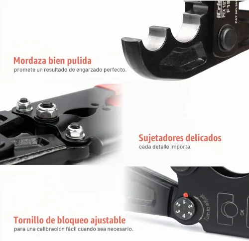 Vista 5 de IWISS/iCrimp - Kit de herramientas de engarzado de anillo de cobre para tubería PEX para anillos de crimpado de 1/2 pulgada, 3/4 pulgada, cumple