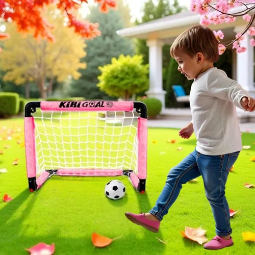 Vista 5 de Soccer Goal, Small Foldable Goal for Kids, Kids Goals for The Backyard/Indoor/Outdoor, Mini Soccer Toys Gifts for Children