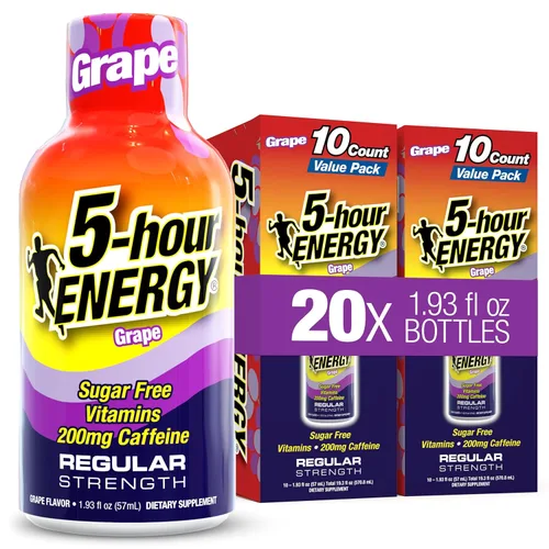 Vista 11 de 5-hour ENERGY Sabor a bayas, 30 unidades, inyección energética de 1.93 onzas líquidas, fuerza regular, aminoácidos, vitaminas B, sin azúcar y cero